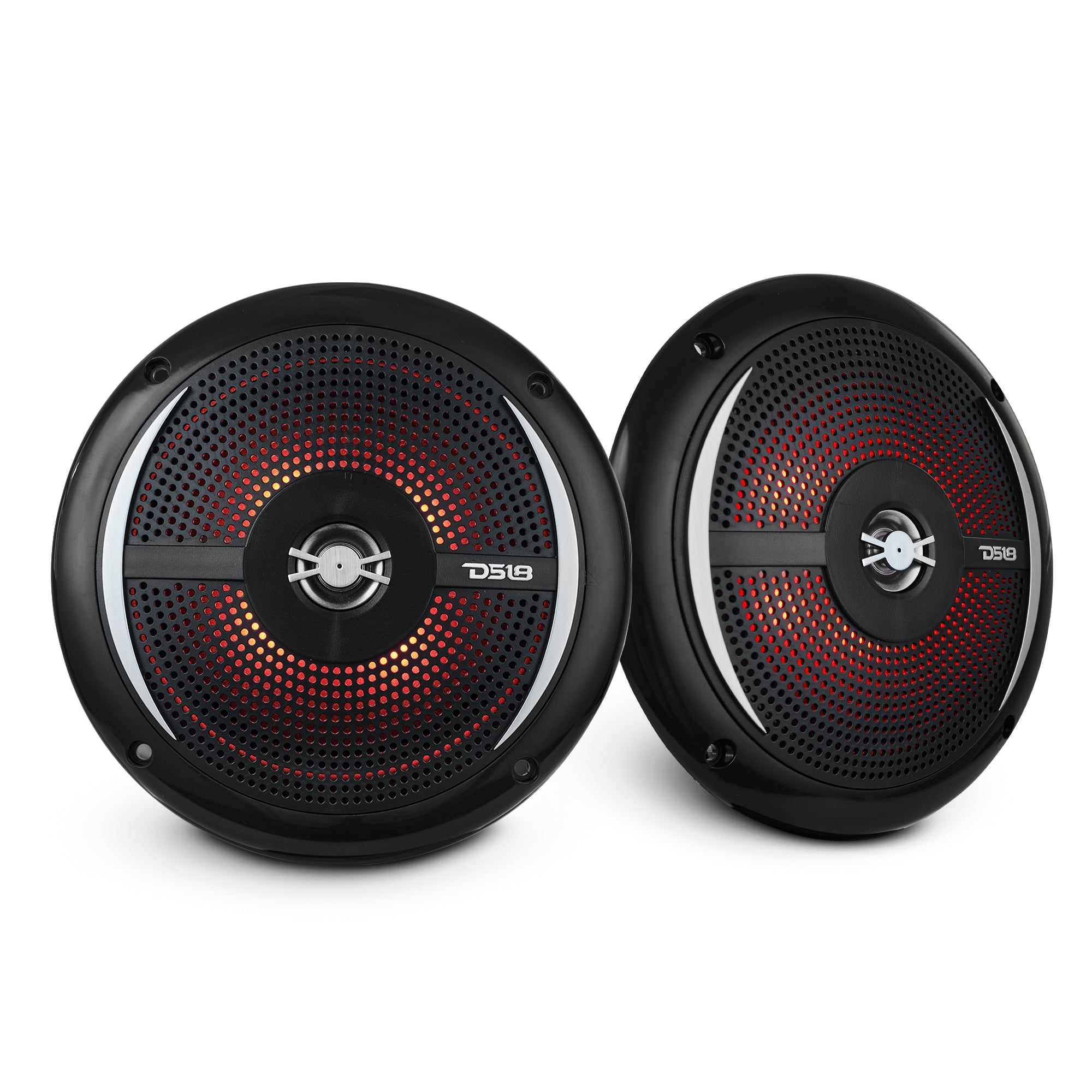NXL 6.5" 2-Way Coaxial Marine Shallow Speaker With LED RGB Lights 25 Watts Rms 4-Ohm - DS18