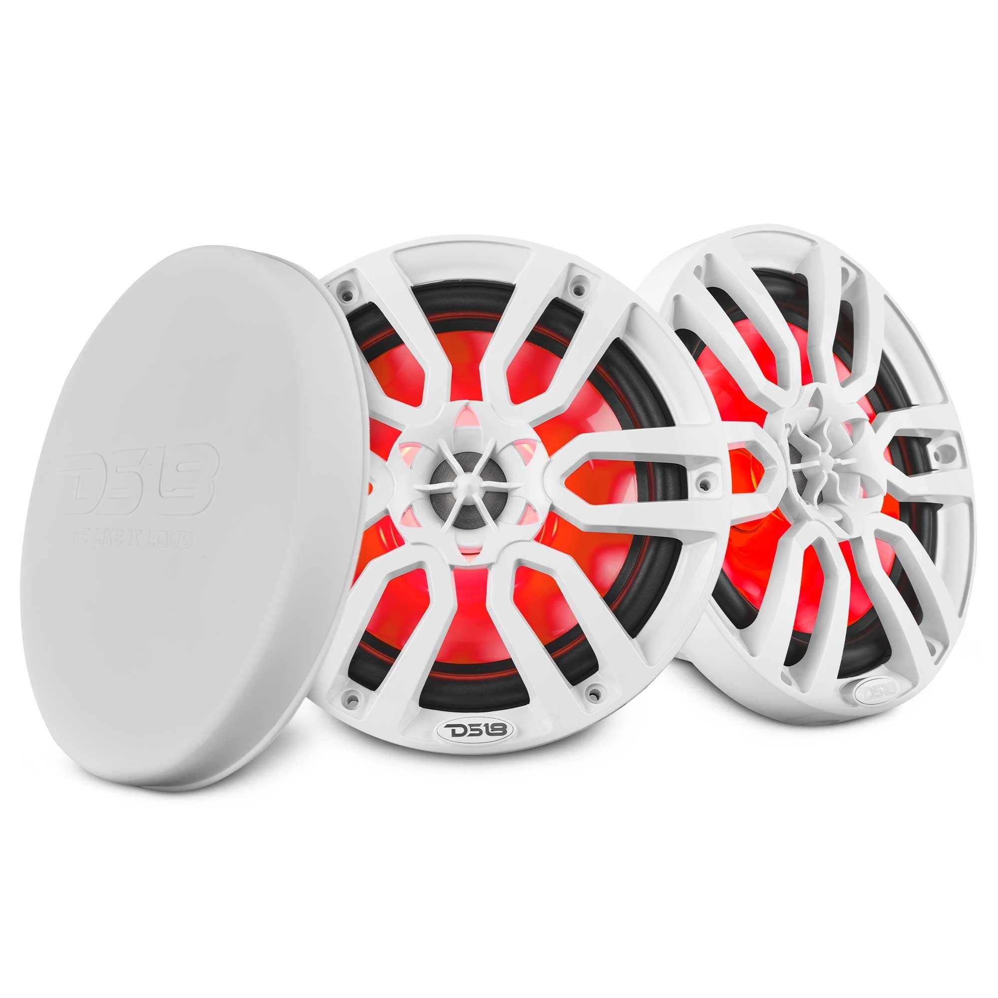 NXL 8" 2-Way Coaxial Marine Speaker with LED RGB Lights | 125W RMS 4-Ohm - DS18