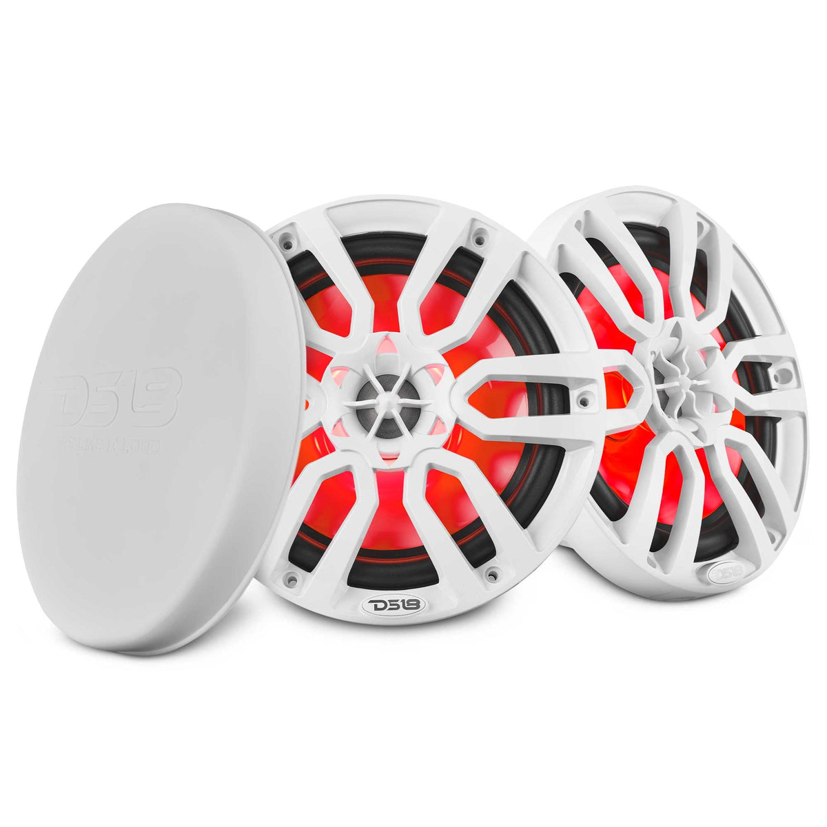 NXL 8" 2-Way Coaxial Marine Speaker with LED RGB Lights | 125W RMS 4-Ohm - DS18