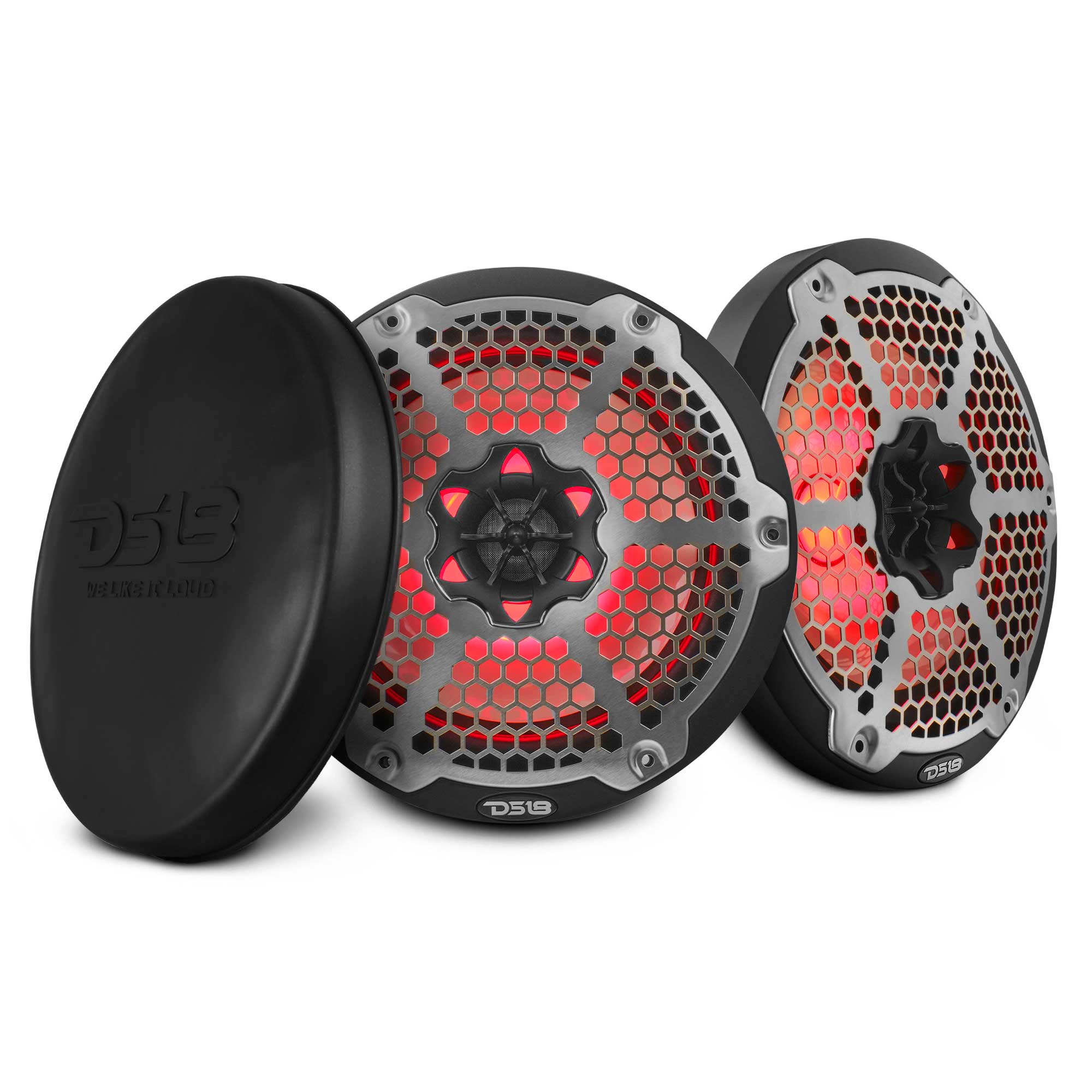NXL 8" 2-Way Coaxial Marine Speaker With LED RGB Lights 125 Watts Rms 4-Ohm - DS18