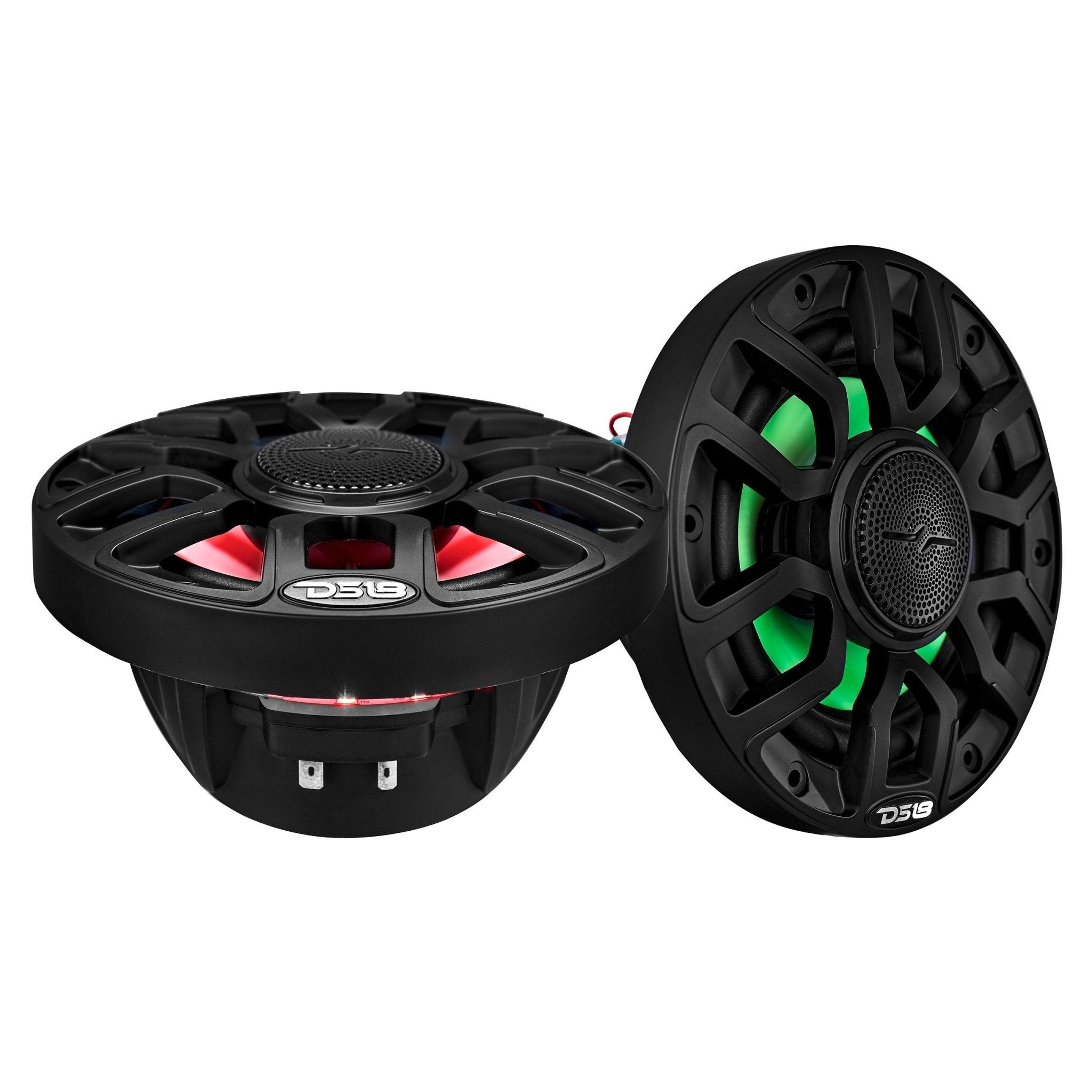 NXL 6.5" 2-Way Coaxial Marine Speaker with Bullet Tweeter and Digital Led Lights | 150W RMS 4-Ohm - DS18