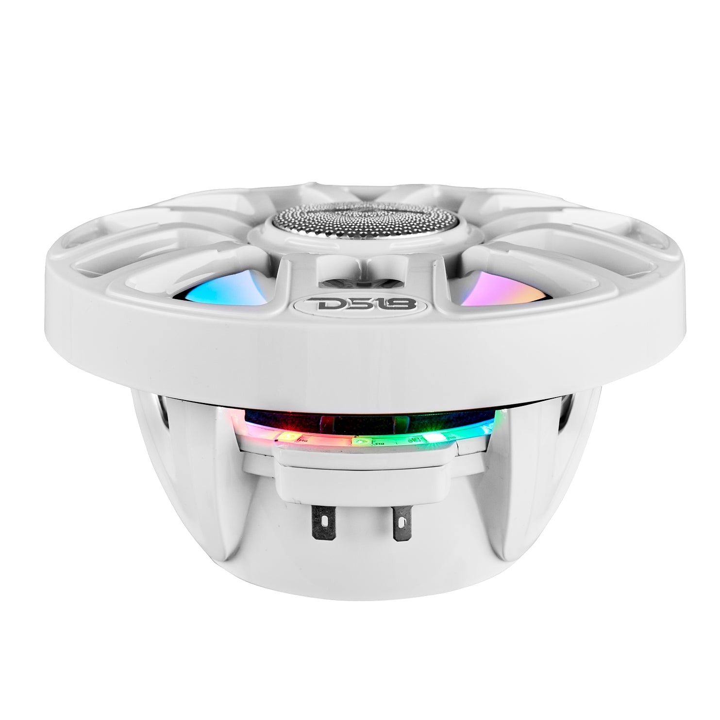 NXL 8" 2-Way Coaxial Marine Speaker with Bullet Tweeter and Digital Led Lights | 175W RMS 4-Ohm - DS18