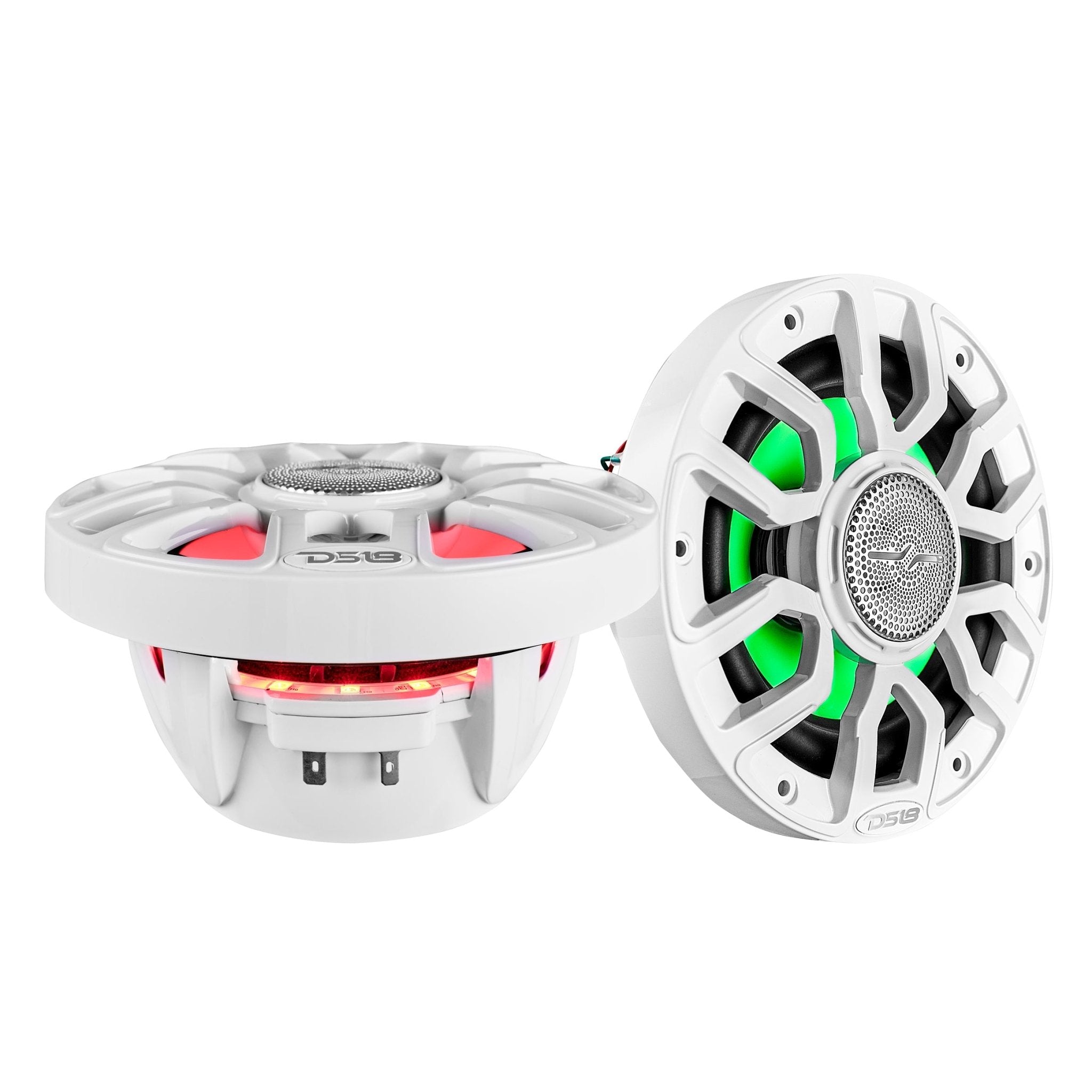 NXL 8" 2-Way Coaxial Marine Speaker with Bullet Tweeter and Digital Led Lights | 175W RMS 4-Ohm - DS18