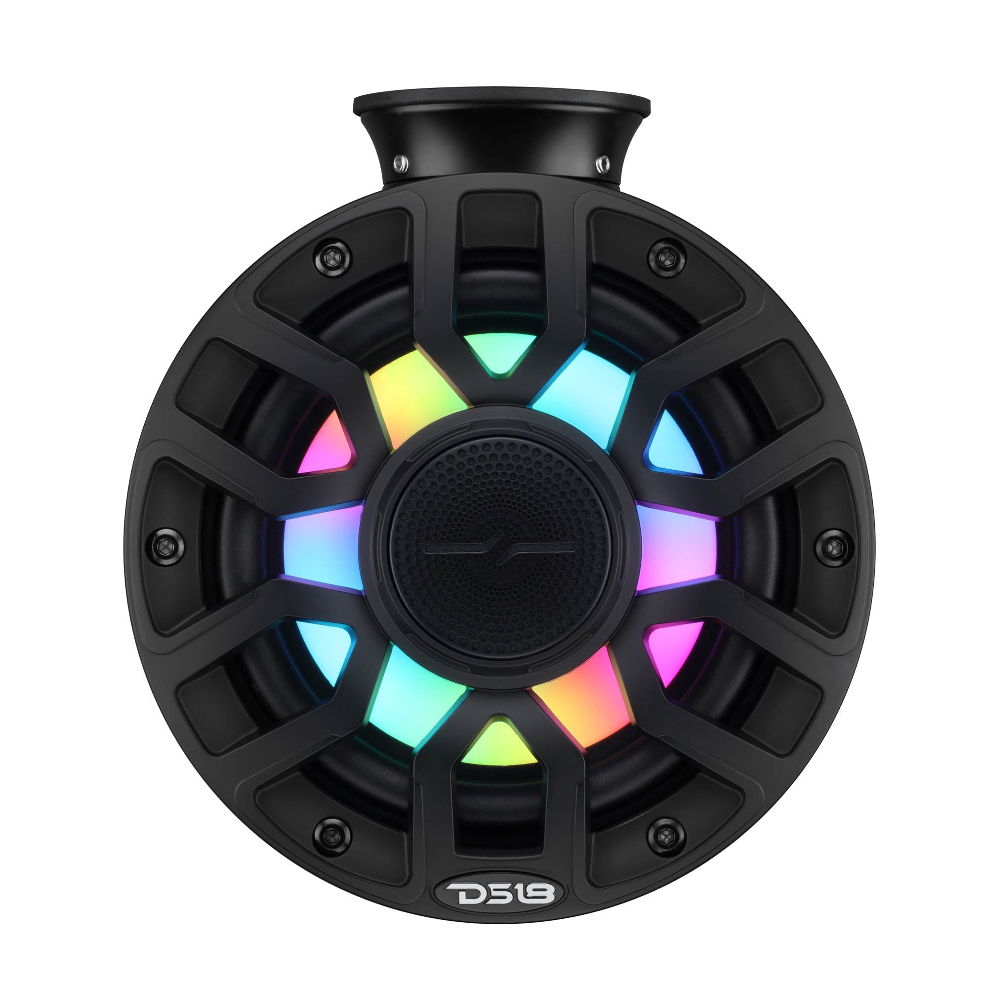 6.5" NXL-iQ Marine Short Tower Coaxial Speakers with Digital LED Lights, 150W RMS, 300W Max, 4-Ohm - DS18
