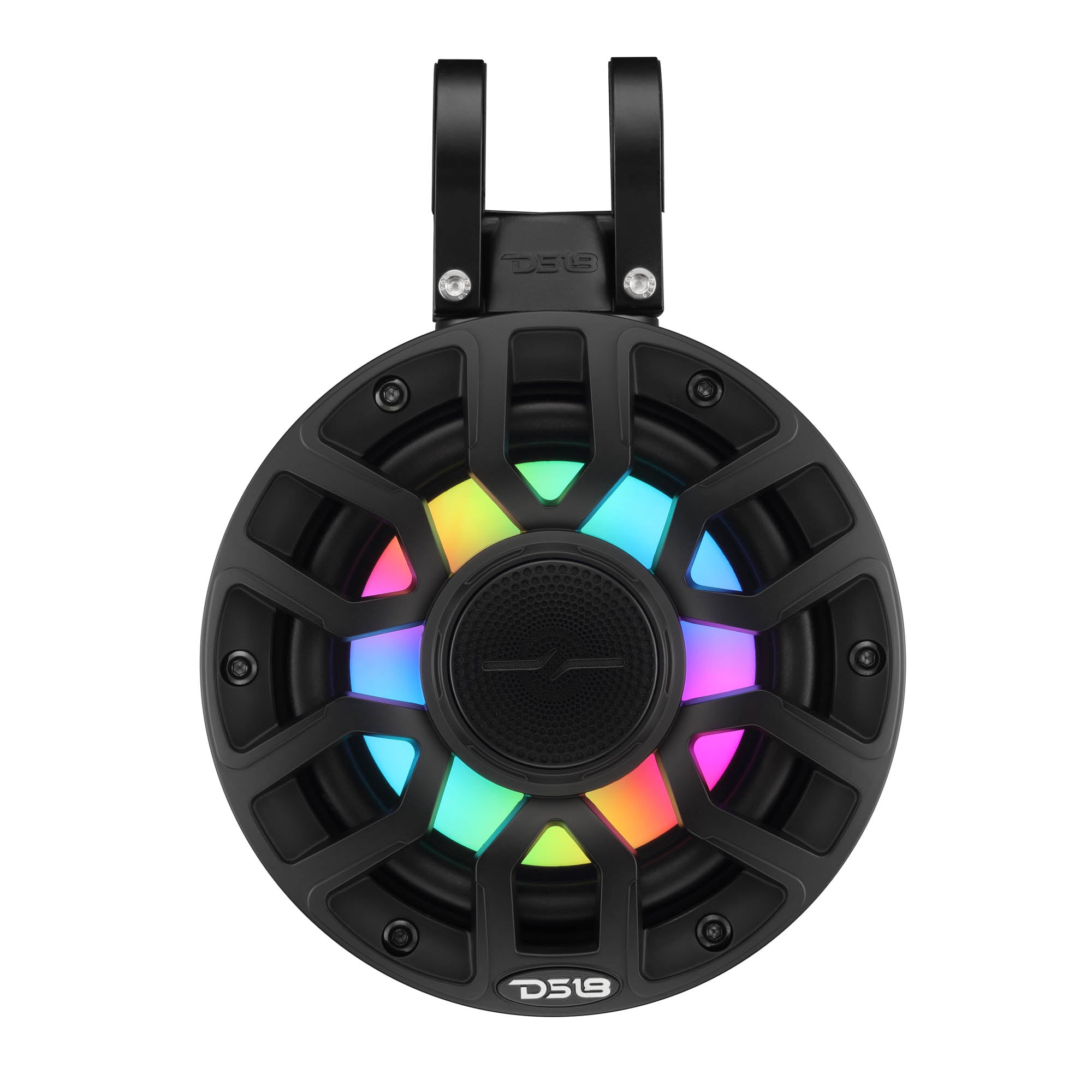 6.5" NXL-iQ Marine Short Tower Coaxial Speakers with Digital LED Lights, 150W RMS, 300W Max, 4-Ohm - DS18