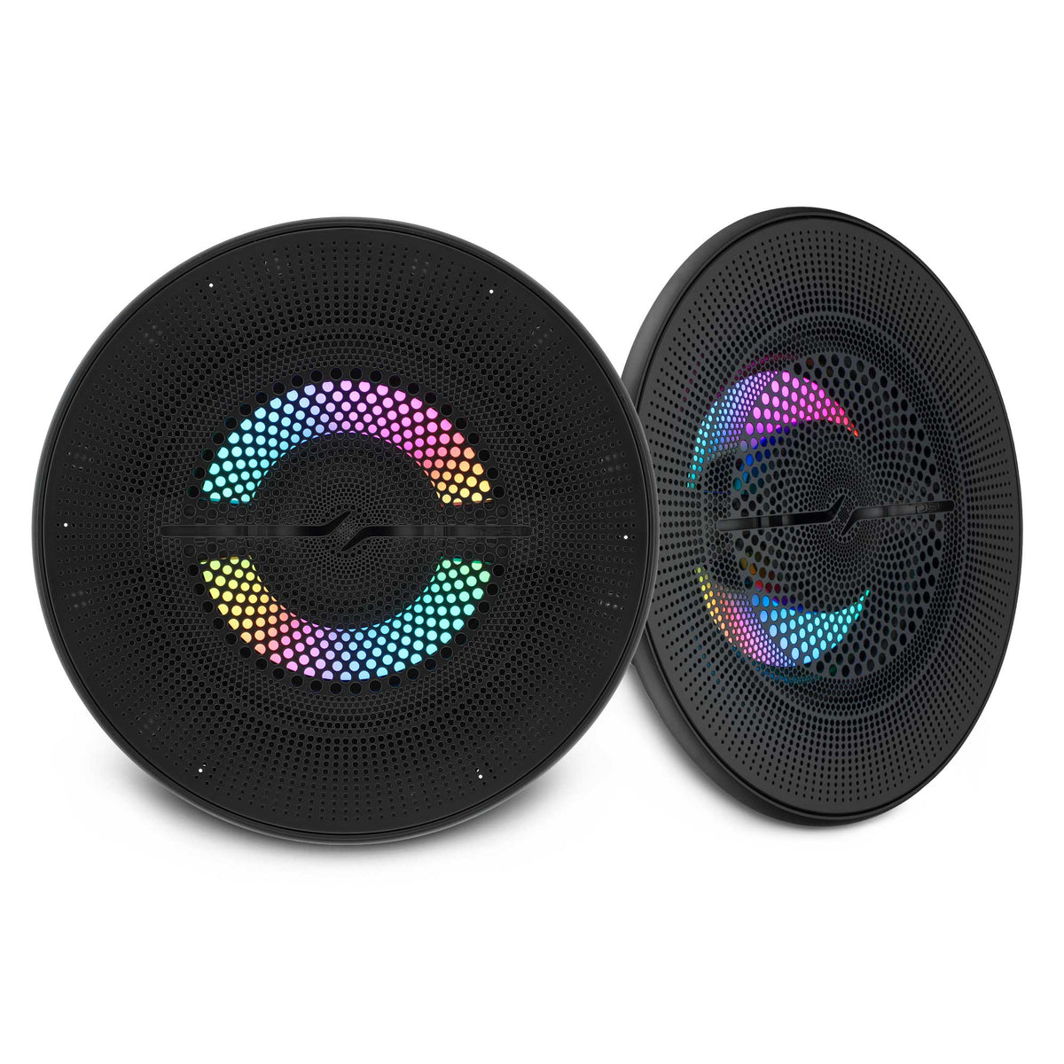 Luxury 6.5” 2-Way Marine Coaxial Speaker with Digital LED Lights and Flush Magnetic Mount Grille | 150W RMS 4-Ohm - DS18