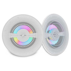 Luxury 8” 2-Way Marine Coaxial Speaker with Digital LED Lights and Flush Magnetic Mount Grille | 175W RMS 4-Ohm - DS18