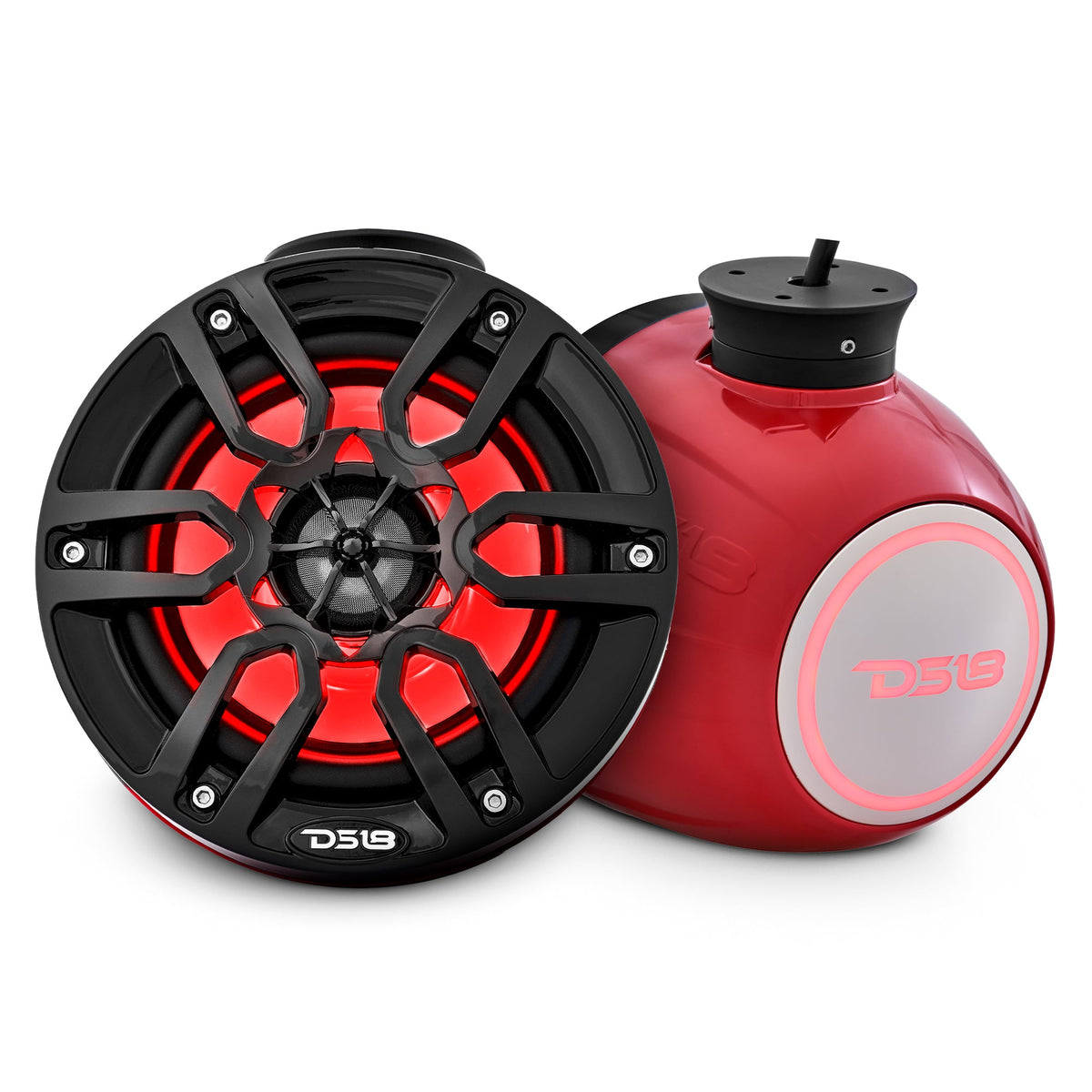 NXL 6.5" Pod 300W Speaker with Integrated RGB LED Lights (Pair) - Perfect for Jet Skis - DS18