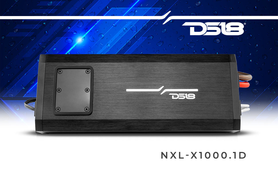NXL 1-Channel Class D IP67 Marine and Powersports Amplifier 1 x 1000 Watts Rms @ 1-Ohm - DS18