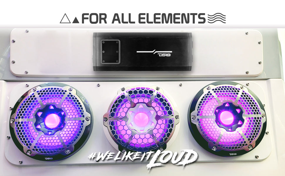 NXL 1-Channel Class D IP67 Marine and Powersports Amplifier 1 x 1000 Watts Rms @ 1-Ohm - DS18