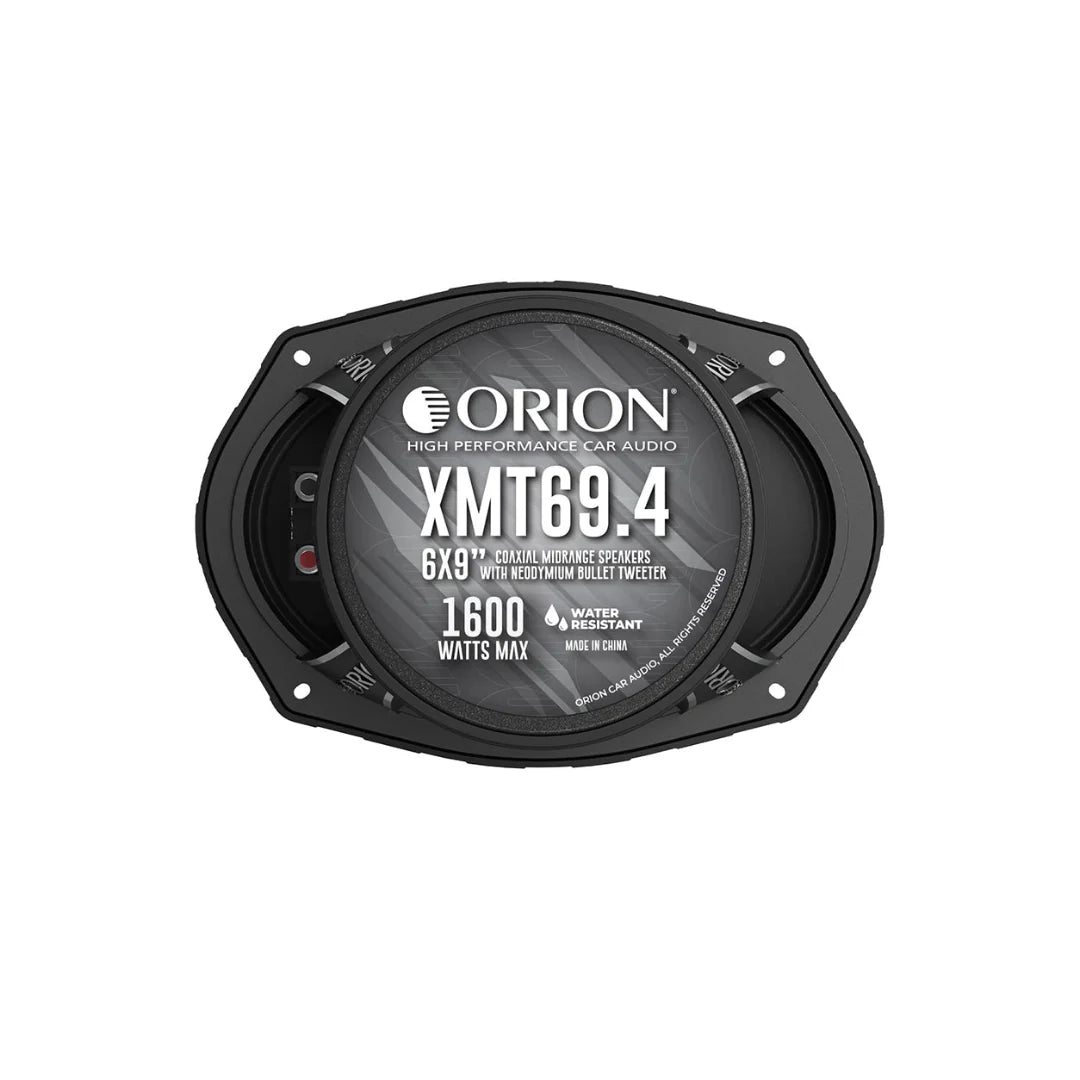Orion XMT69.4 6x9 Water-Resistant Midrange Coaxial Speakers W/ Grills | 400W RMS 4 Ohm (Pair)