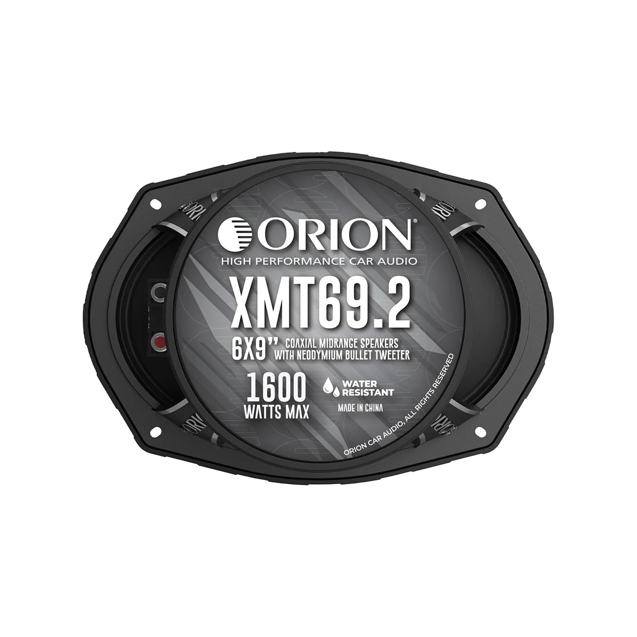 Orion XMT69.2 6x9" Water-Resistant Midrange Coaxial Speakers W/ Grills | 400W RMS 2 Ohm (Pair)