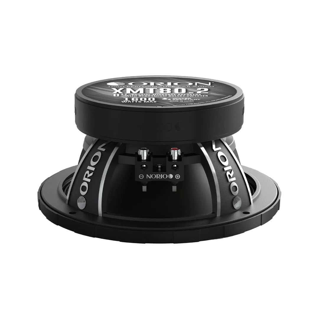 Orion XMT80.2 8" Water-Resistant Midrange Coaxial Speakers W/ Grills | 400W RMS 2 Ohm (Pair)