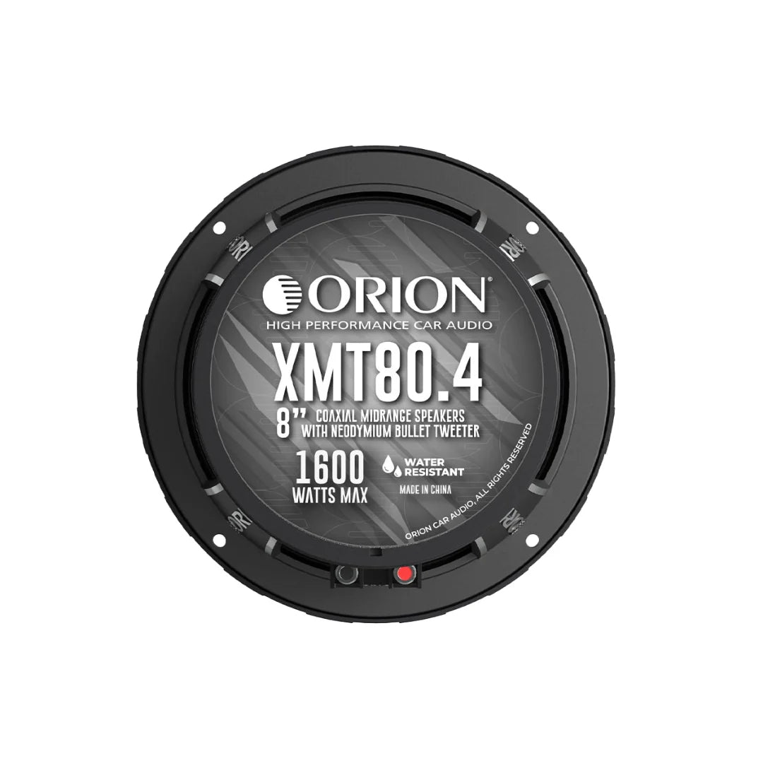 Orion XMT80.4 8" Water-Resistant Midrange Coaxial Speakers W/ Grills | 400W RMS 4 Ohm (Pair)
