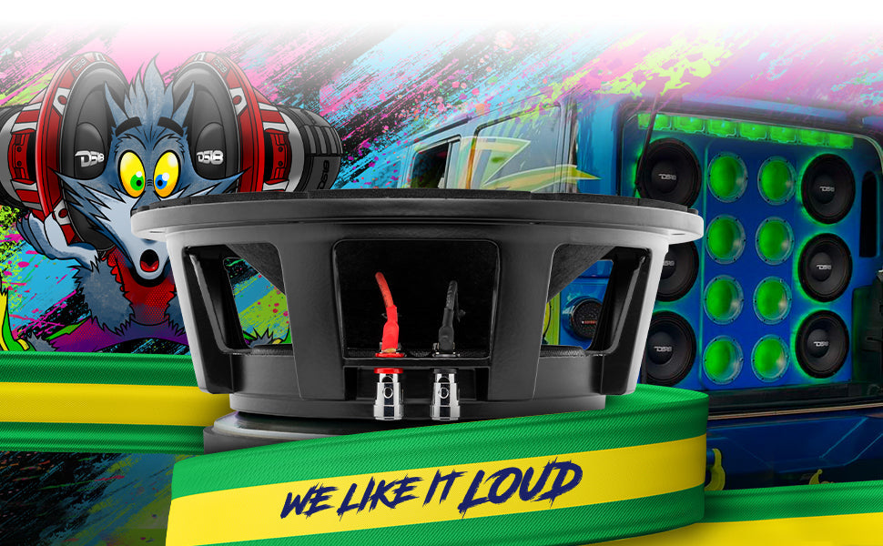 PANCADÃO Mid-Bass Loudspeaker 10" 1500 Watts Rms 8-Ohm - DS18