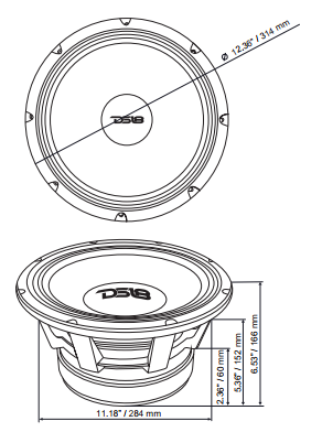 PANCADÃO Mid-Bass Loudspeaker 12" 1500 Watts Rms 8-Ohm - DS18