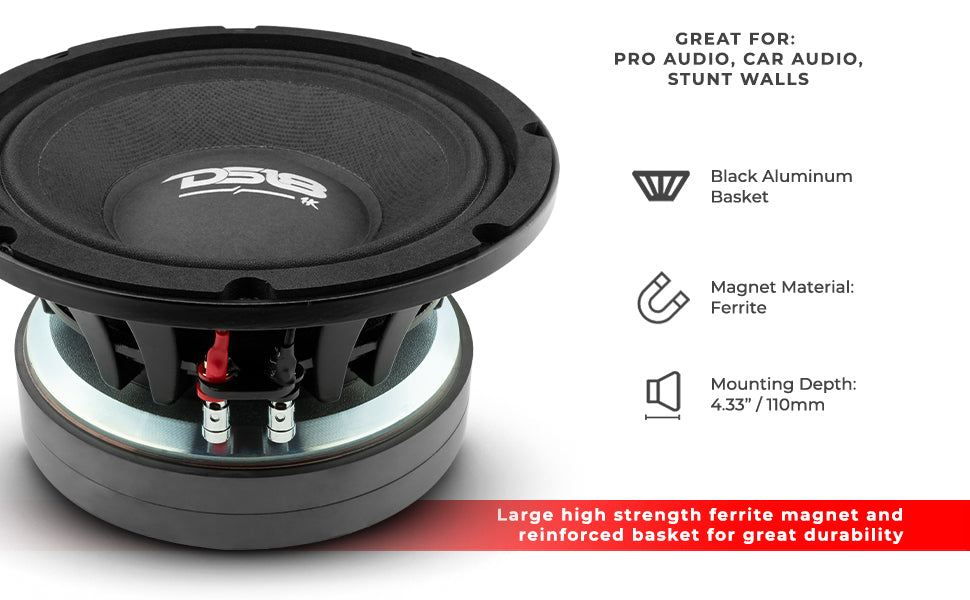 PANCADÃO Mid-Bass Loudspeaker 8" 1000 Watts Rms 8-Ohm - DS18