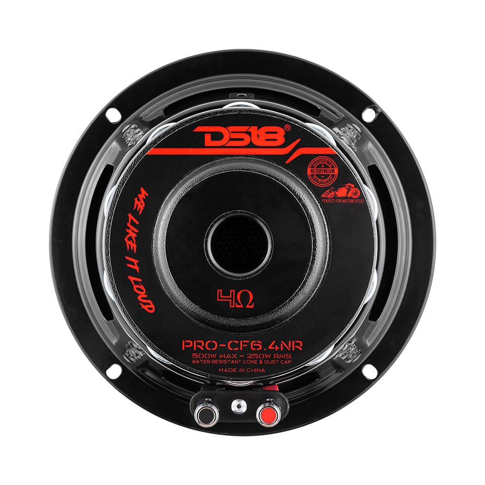 PRO 6.5" Neodymium Carbon Fiber Water resistant Cone Mid-Bass Loudspeaker 250 Watts Rms 4-Ohm - DS18