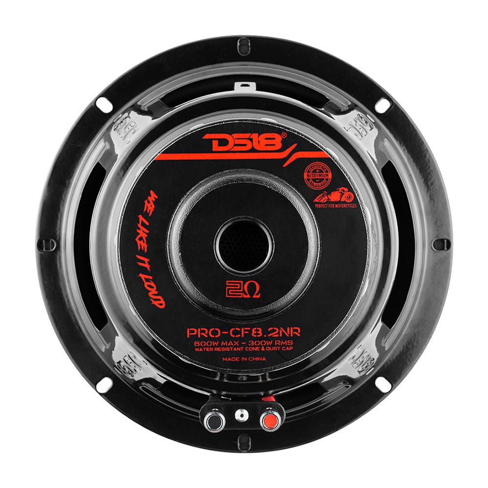 PRO 8" Neodymium Carbon Fiber Water resistant Cone Mid-Bass Loudspeaker 300 Watts Rms 2-Ohm - DS18