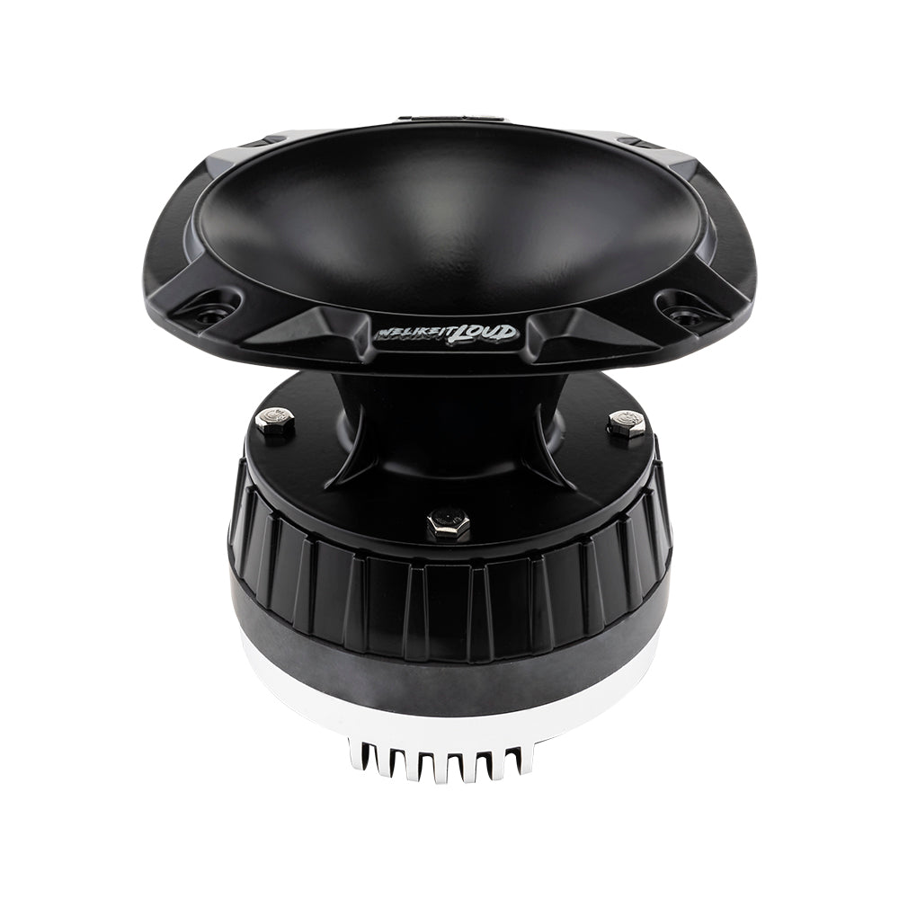 2" Throat Bolt On Neodymium Driver with Spacer, 2" Throat Titanium Voice Coil 640 Watts and PRO-HA52/BK Horn 680 Watts 118dB