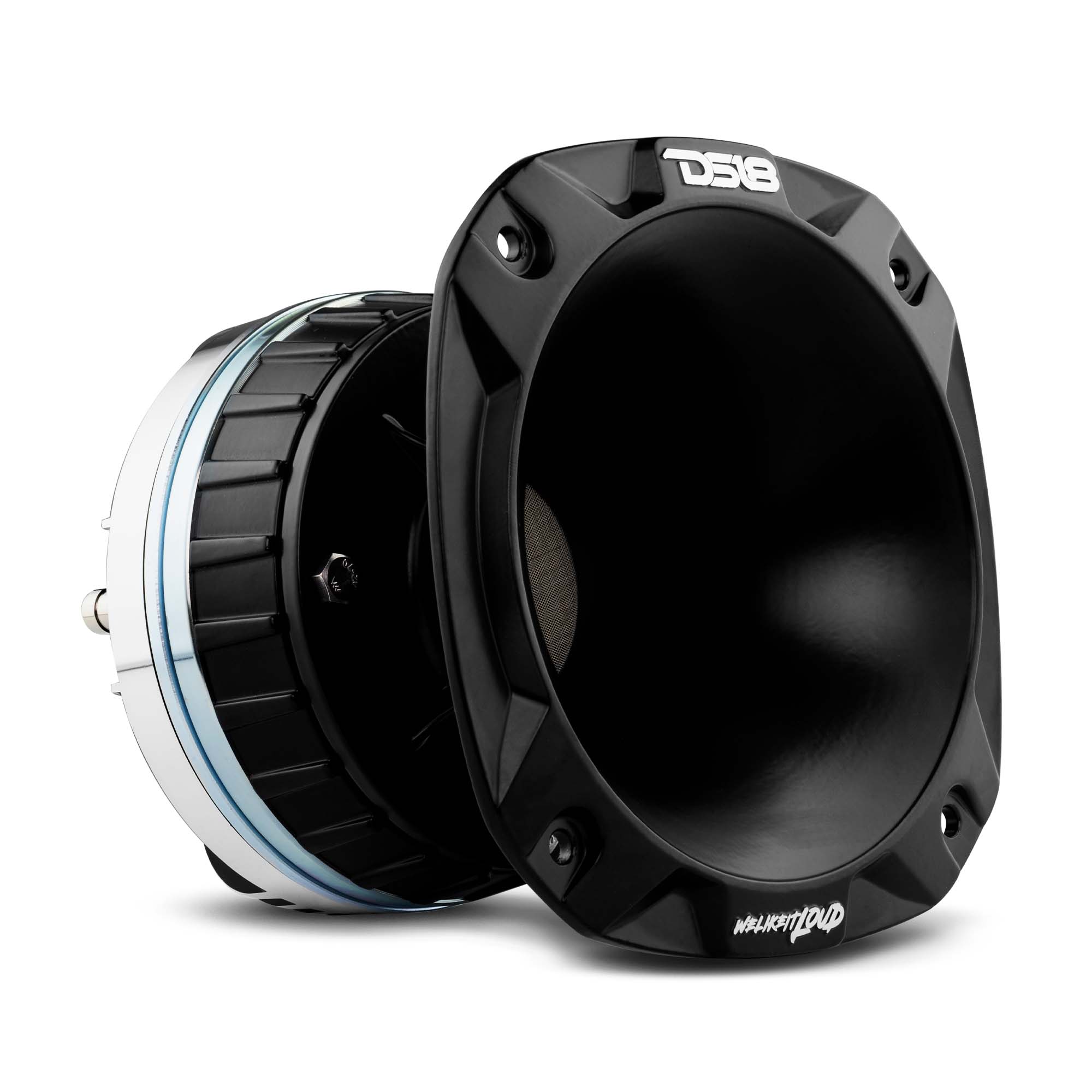 2" Throat Bolt On Neodymium Driver with Spacer, 2" Throat Titanium Voice Coil 640 Watts and PRO-HA52/BK Horn 680 Watts 118dB