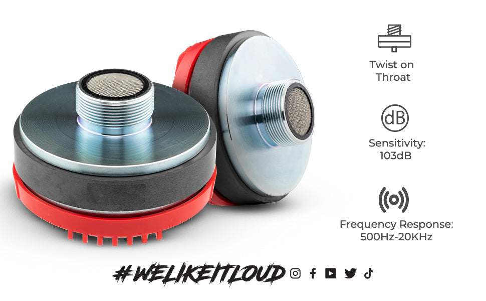 1" Throat Twist on Driver 160 Watts 1.35" Titanium Vc 4-Ohm - DS18