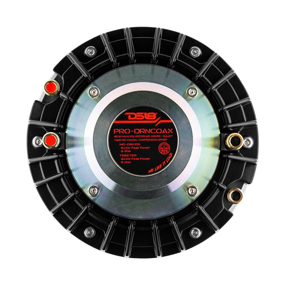 2" Throat Bolt on Nedodymium Driver 320 Watts with Dual Polyester 1 x 3.5" Mid-Range + 1.75" High Range 8-Ohm - DS18