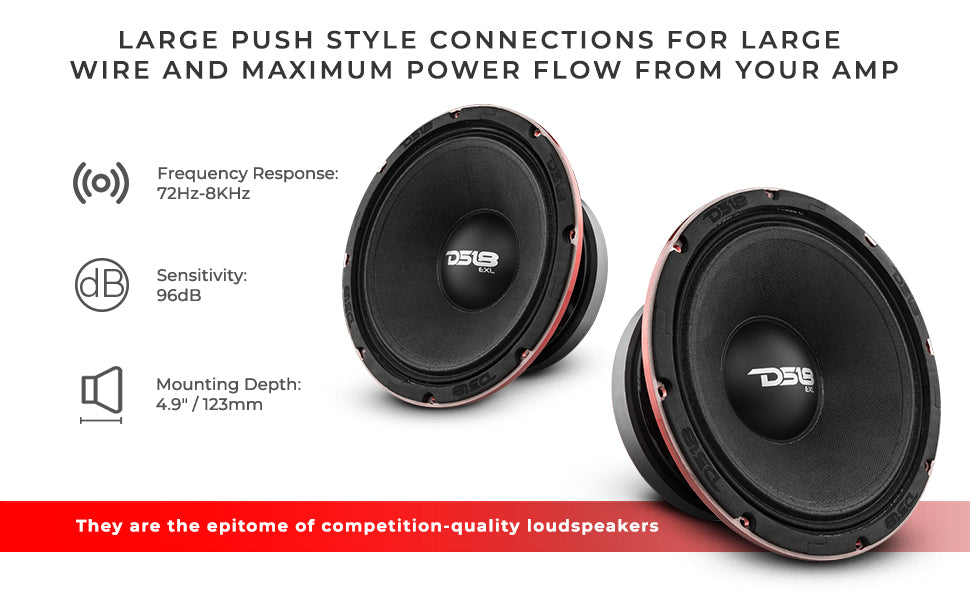 PRO EXL 10" Mid-Bass Loudspeaker 600 Watts Rms 4-Ohm - DS18