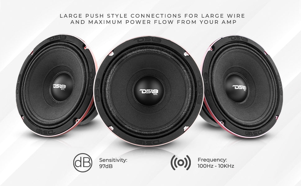 PRO-EXL 8" Mid-Range Loudspeaker 400 Watts Rms 4-Ohm - DS18