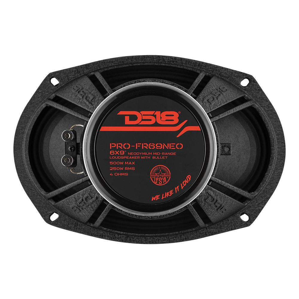 PRO 6x9" Neodymium Full-Range Bullet Loudspeaker 250 Watts Rms 4-Ohm - DS18