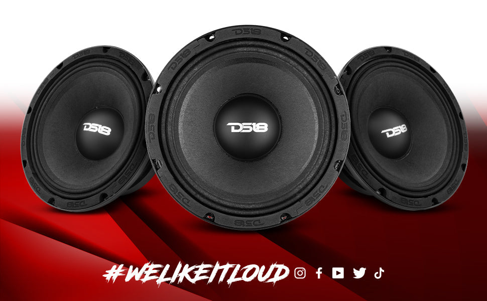 PRO-FU 10" Mid-Range Loudspeaker 400 Watts Rms 4-Ohm - DS18