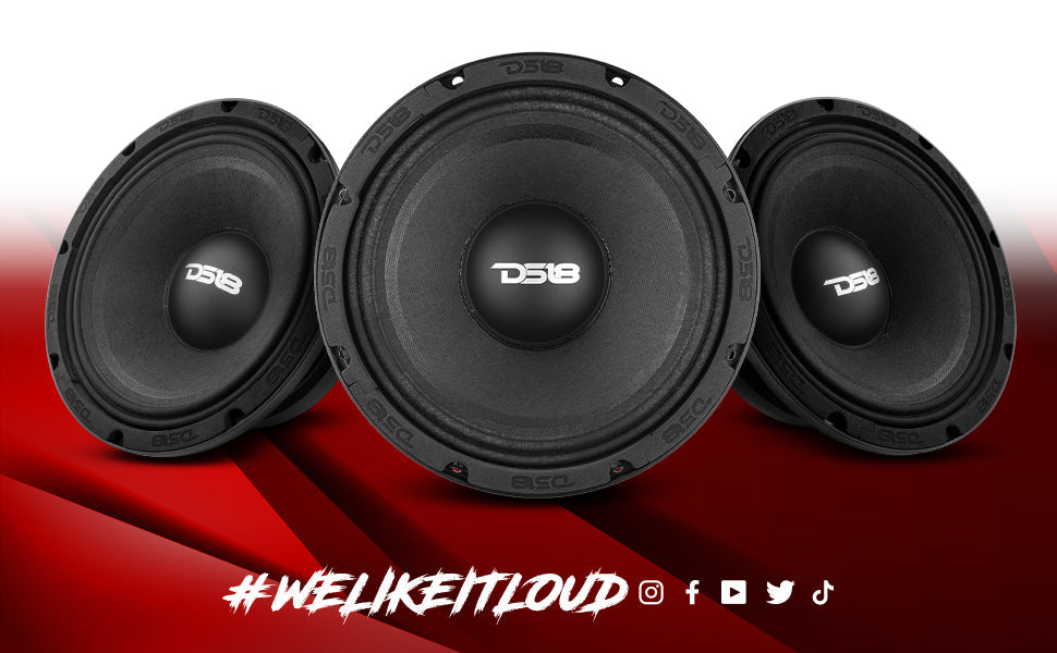 PRO-FU 10" Mid-Range Loudspeaker 400 Watts Rms 8-Ohm - DS18