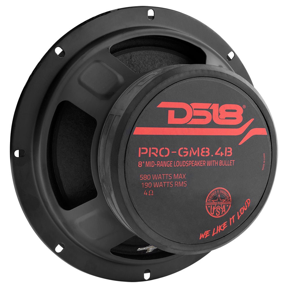 DS18 PRO-GM8.4B 8" Mid-Range Loudspeaker with Bullet 580 Watts 4-Ohm - DS18