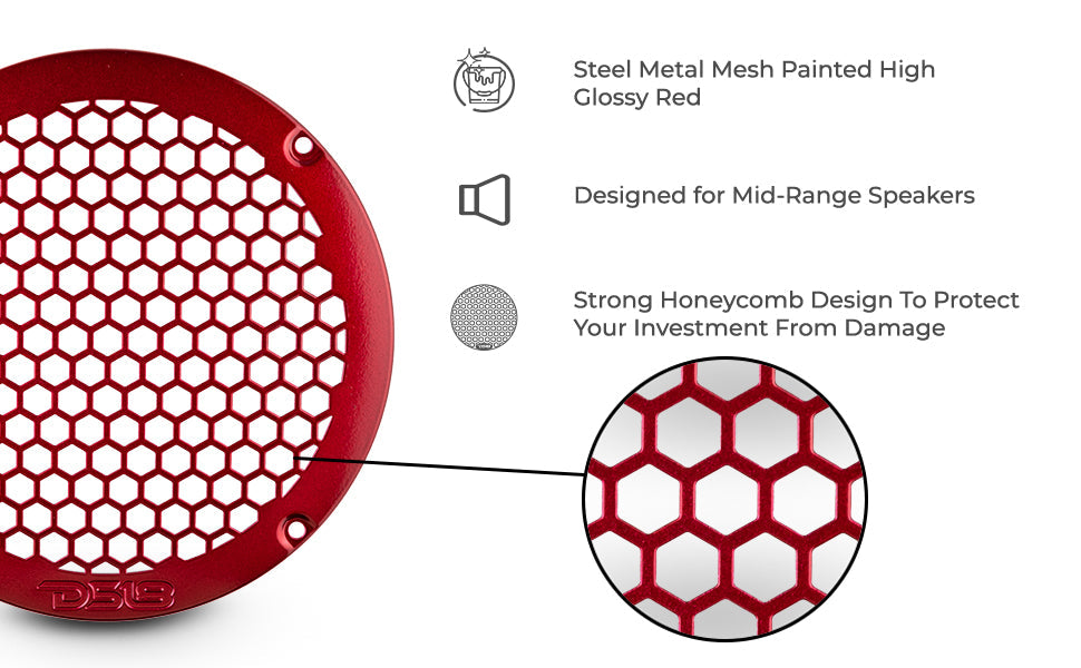 6.5" Universal Shallow Metal Mesh Speaker Grill - DS18
