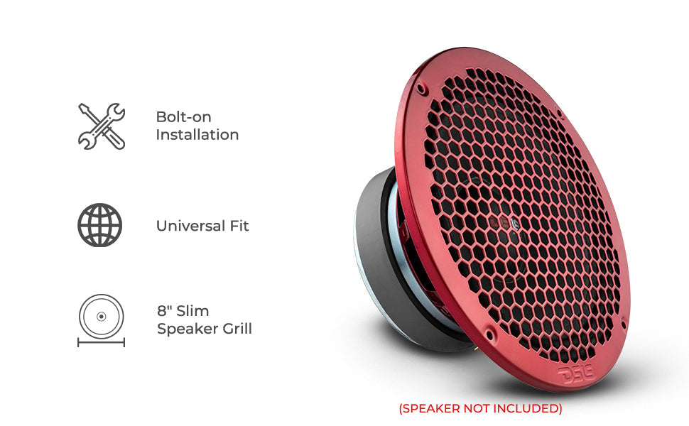 8" Universal Shallow Metal Mesh Speaker Grill - DS18