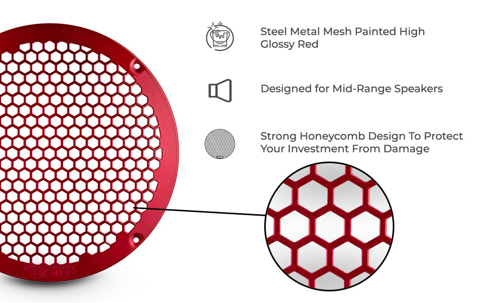 8" Universal Shallow Metal Mesh Speaker Grill - DS18
