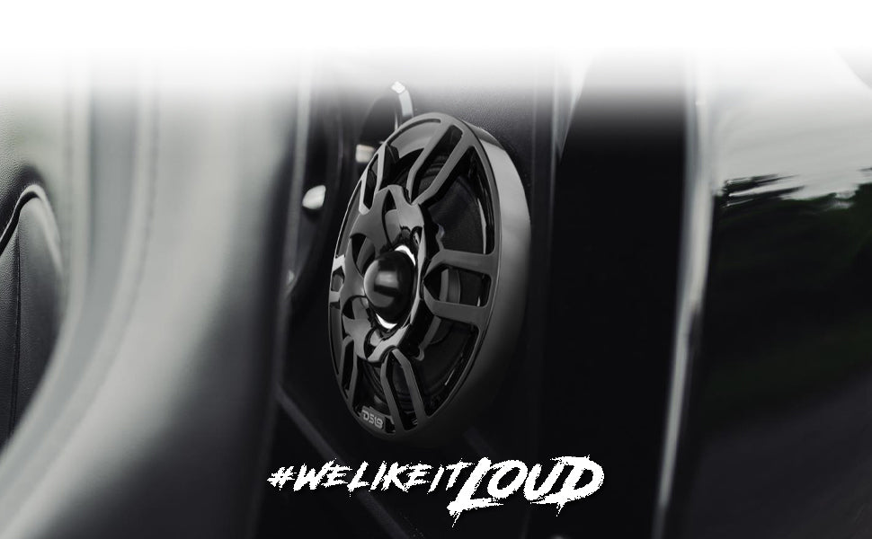 6.5" Speaker Grill with Built-in 1.75" Voice Coil Neodymium Bullet Tweeter 250 Watts - DS18