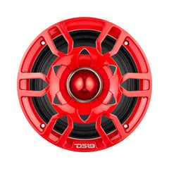 DS18 PRO-GTW6RD 6.5" Grill with Built-in 1.75" VC Neodymium Bullet Tweeter and RGB Lights 500 Watts Red(EACH) - DS18