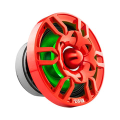 DS18 PRO-GTW6RD 6.5" Grill with Built-in 1.75" VC Neodymium Bullet Tweeter and RGB Lights 500 Watts Red(EACH) - DS18