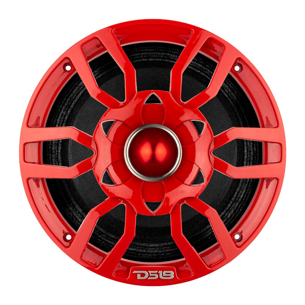 DS18 PRO-GTW8RD 8" Grill with Built-in 1.75" VC Neodymium Bullet Tweeter and RGB Lights 500 Watts Red - DS18