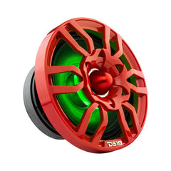 DS18 PRO-GTW8RD 8" Grill with Built-in 1.75" VC Neodymium Bullet Tweeter and RGB Lights 500 Watts Red - DS18