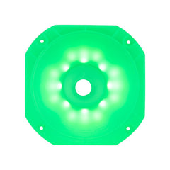 DS18 PRO-HA110CL Twist On 1" 110° 6.14" Depth Plastic Horn Clear with RGB LED Lights - DS18