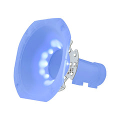 DS18 PRO-HA110CL Twist On 1" 110° 6.14" Depth Plastic Horn Clear with RGB LED Lights - DS18