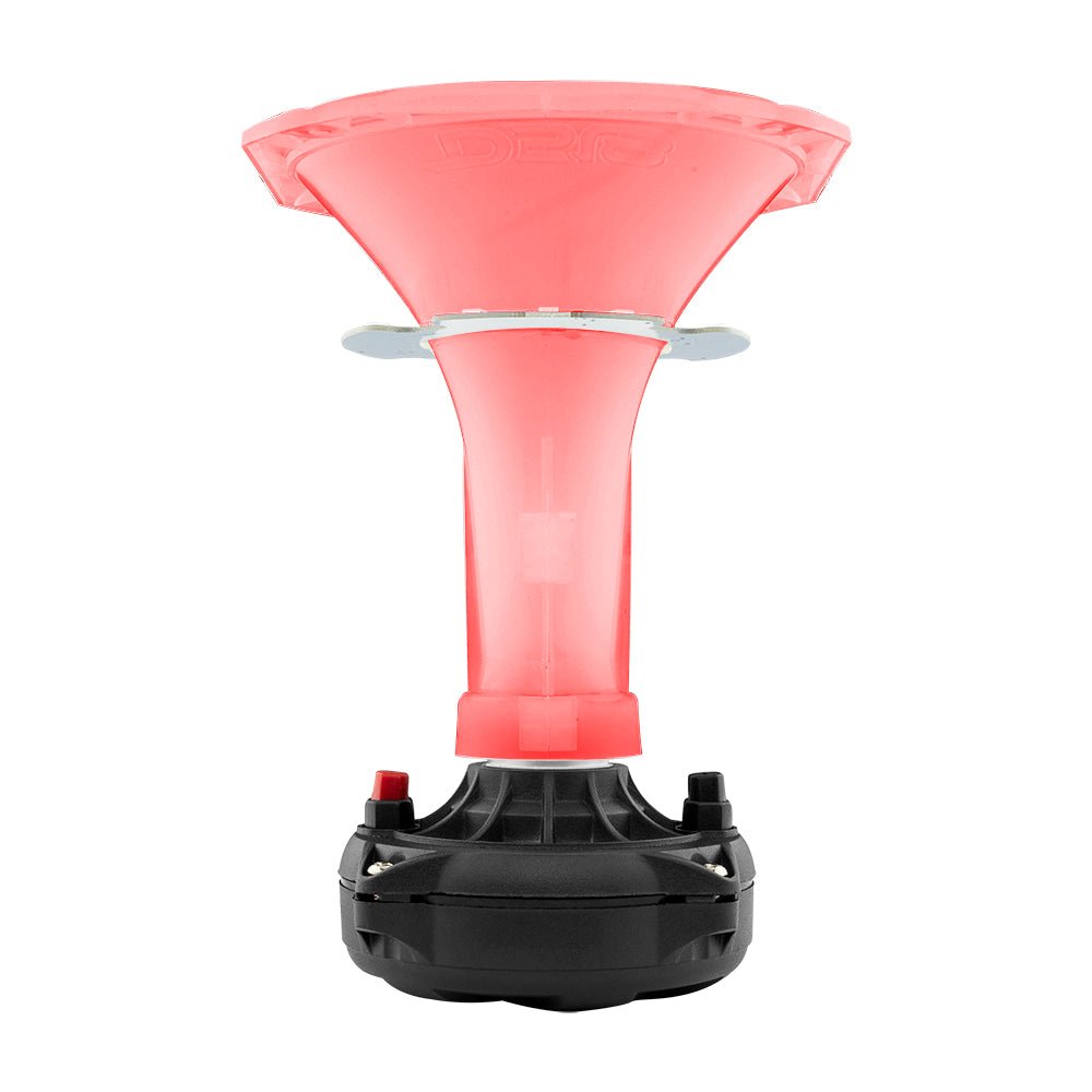 DS18 PRO-HA110CL Twist On 1" 110° 6.14" Depth Plastic Horn Clear with RGB LED Lights - DS18