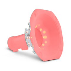 DS18 PRO-HA110CL Twist On 1" 110° 6.14" Depth Plastic Horn Clear with RGB LED Lights - DS18