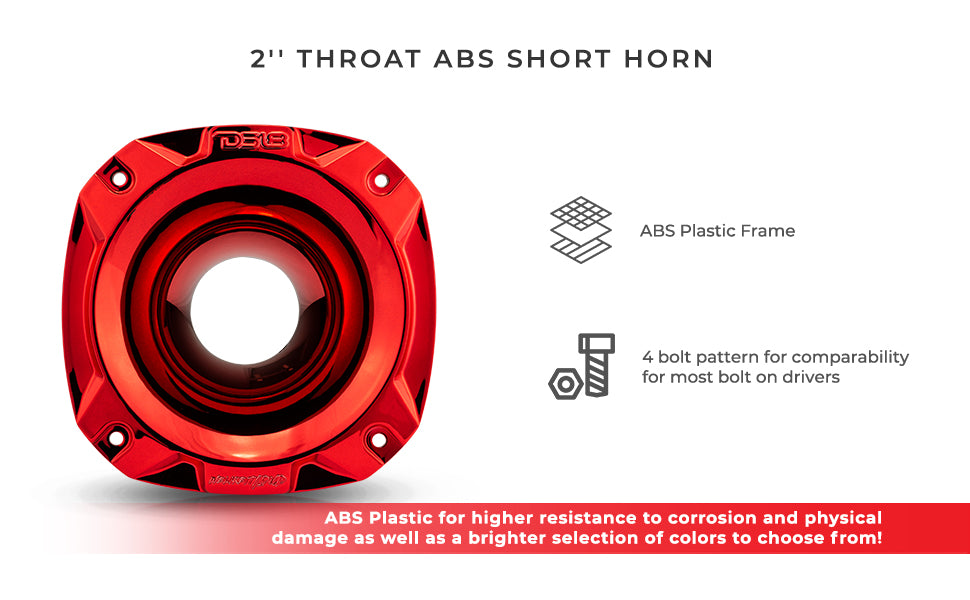 2" Throat Shallow Bolt On 57° 2.61" Depth Plastic Horn - DS18