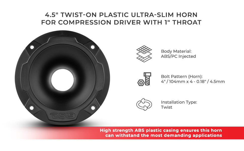 1" Throat Twist on Slim Horn - DS18