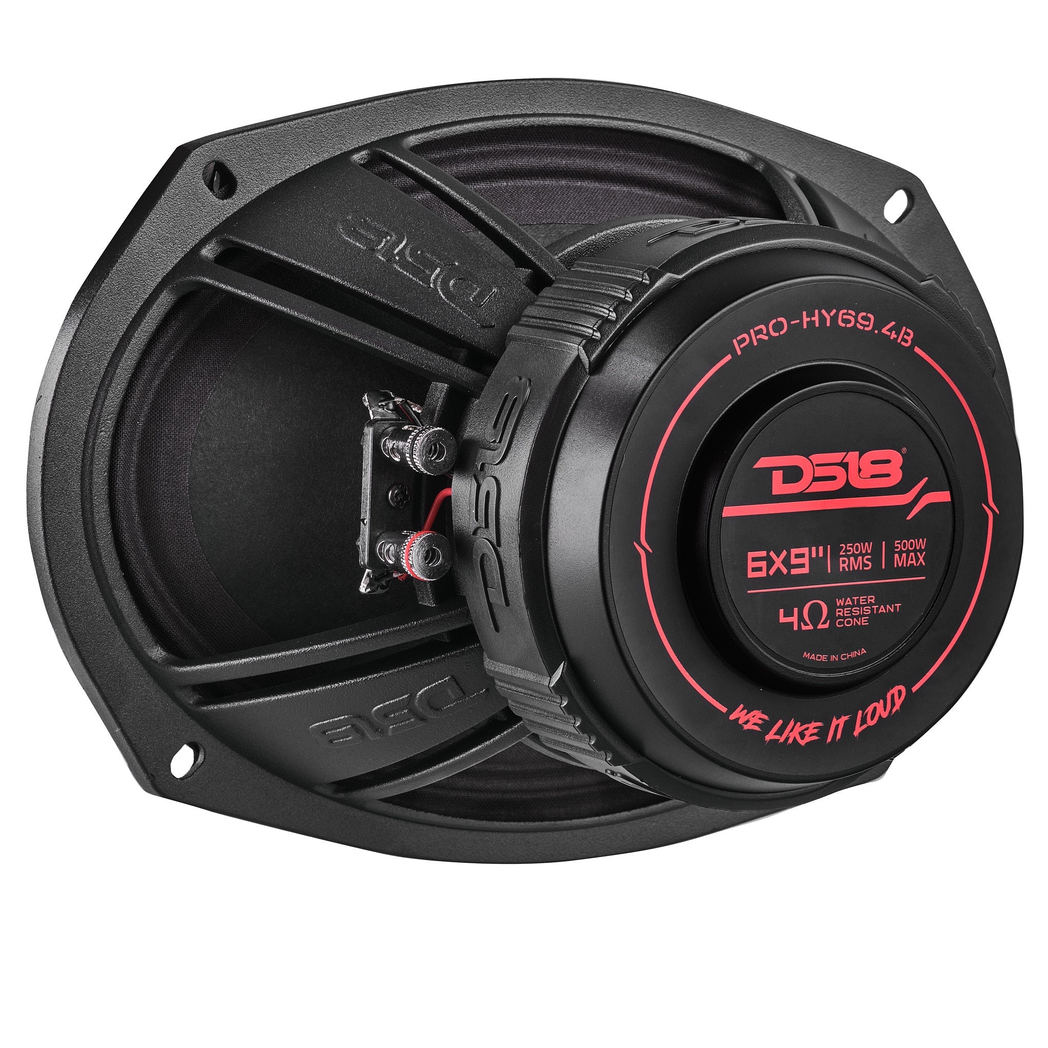 PRO 6x9" Water Resistant Hybrid Mid-Range Loudspeaker with Built-in Driver 250 Watts Rms 4-Ohm - DS18