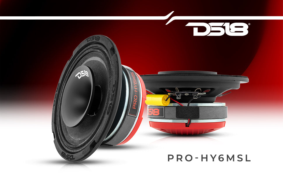 PRO 6.5" Shallow Coaxial Hybrid Mid-Range Loudspeaker with Built-in Driver | 150W RMS 8-Ohm - DS18