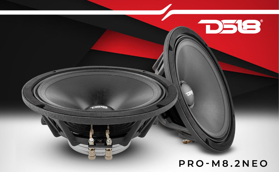 PRO 8" Neodymium Water resistant Full-Range Loudspeaker 250 Watts Rms 2-Ohm - DS18